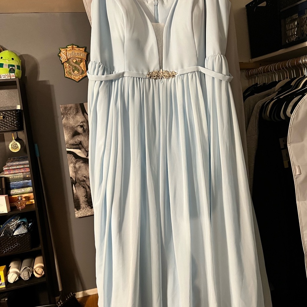 Size 26 Light Blue Bridesmaid Dress